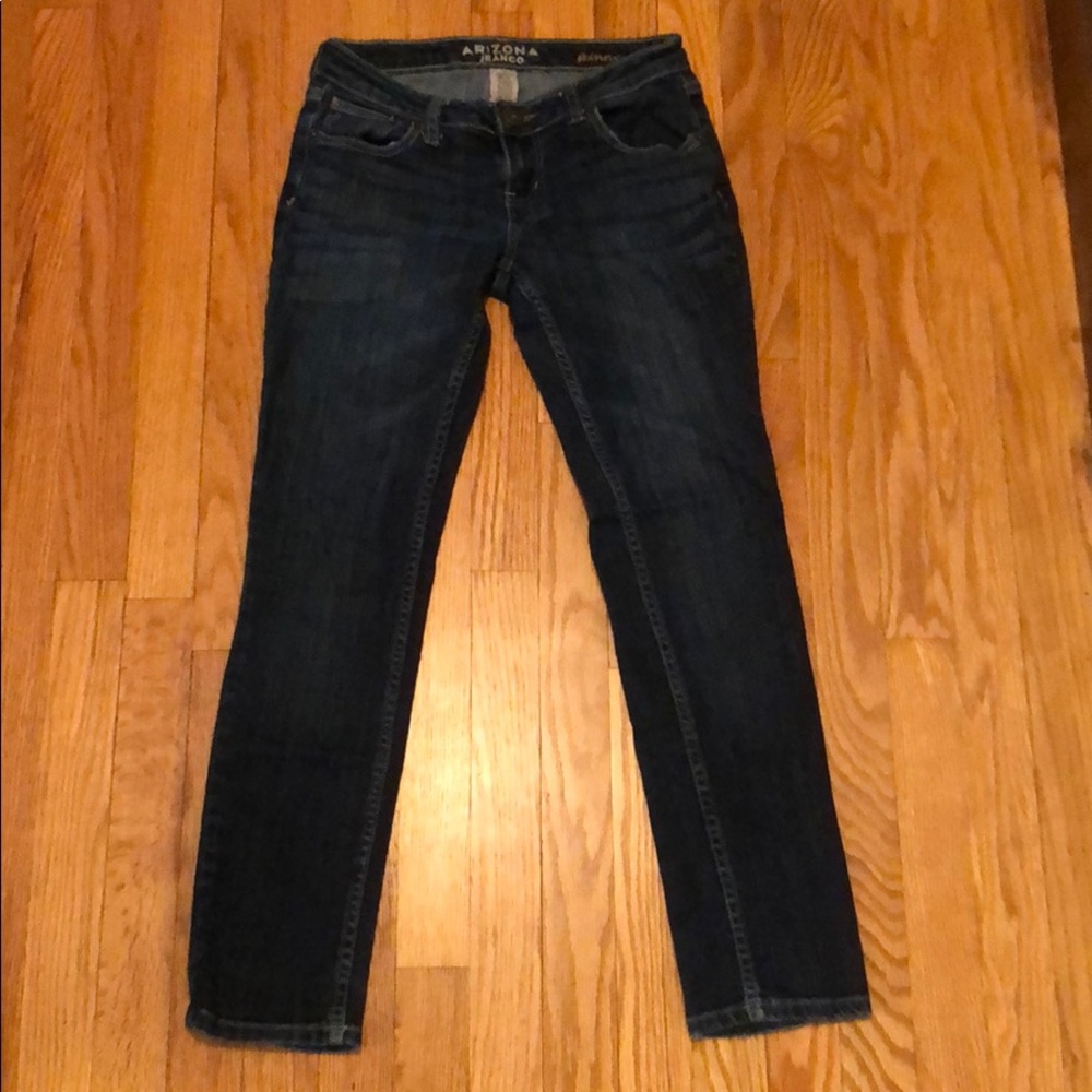 Arizona dark wash skinny jeans in 3 short